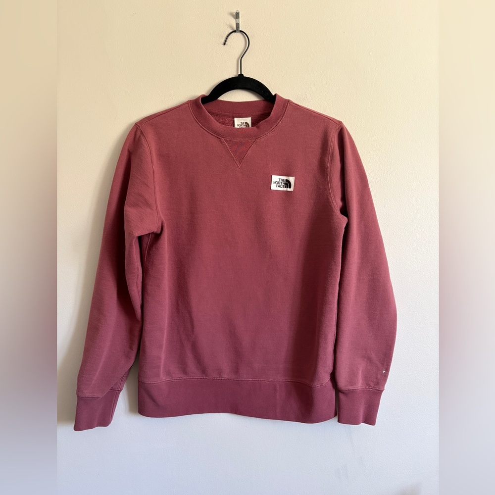The North Face Heritage Patch Crew Neck Sweatshirt Size Small Women's Mauve Pink